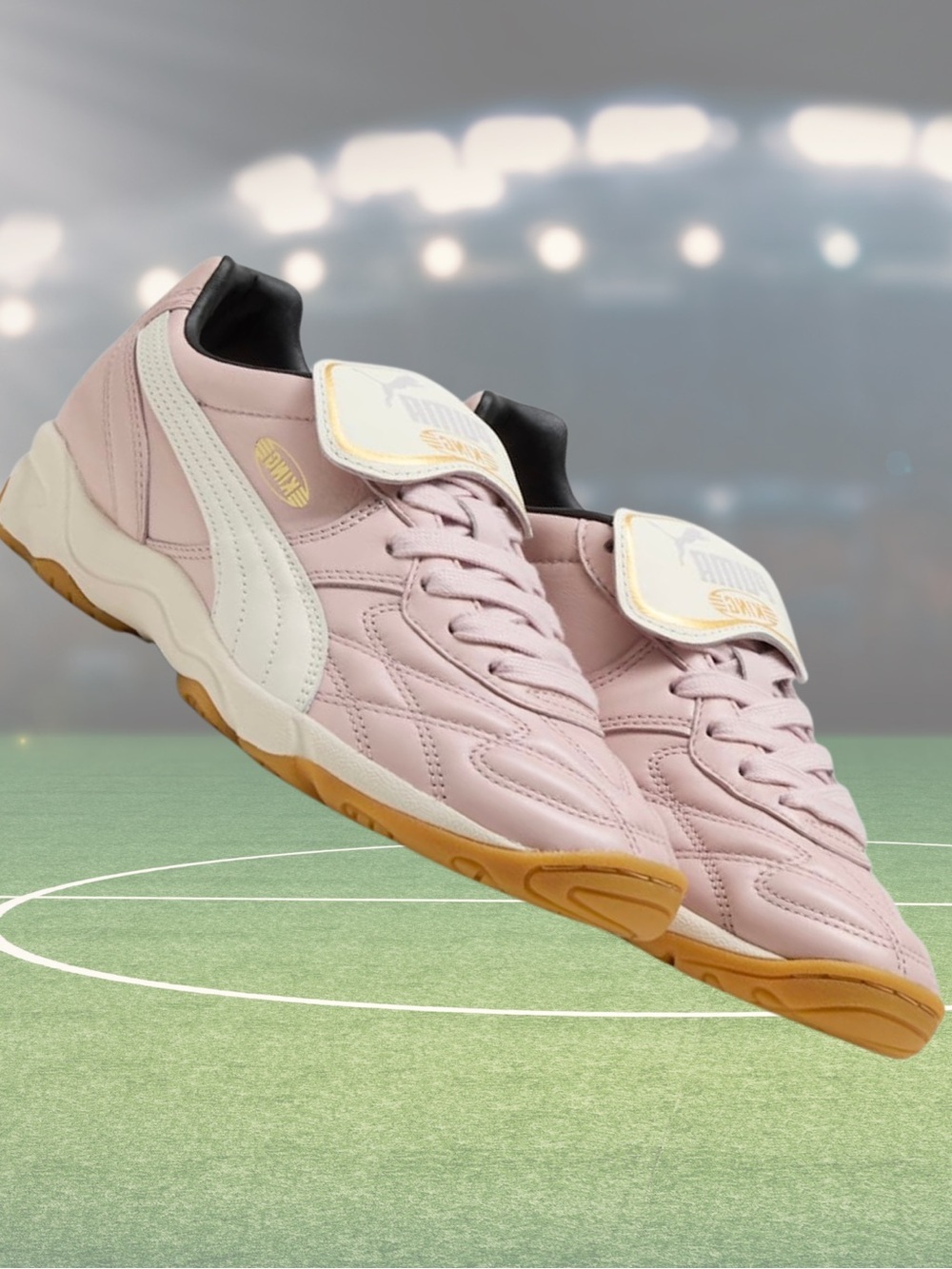 Women Puma king Mauve light pink blokecore street every day soccer sneakers 8.5